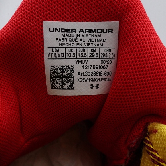 NEW Under Armour Curry Flow 11 Basketball Shoe 3026618-600 Red/White